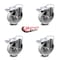 Service Caster 5 Inch Semi Steel Swivel Bolt Hole Caster Set with Total Lock Brake SCC SCC-BHTTL20S514-SSS-4 - alternate 3